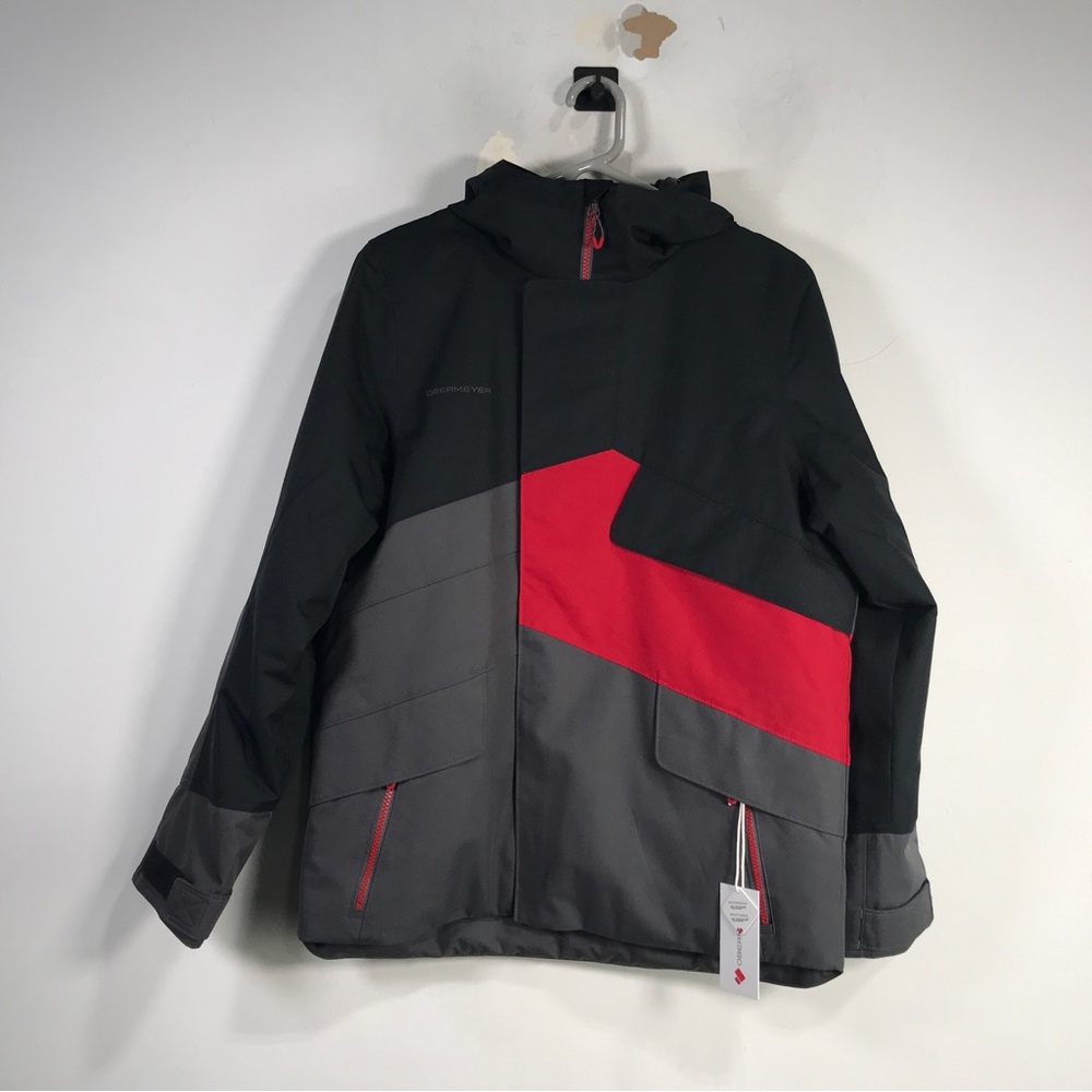 Obermeyer Gage insulated Jacket, Boy's Size XL - Black/Red